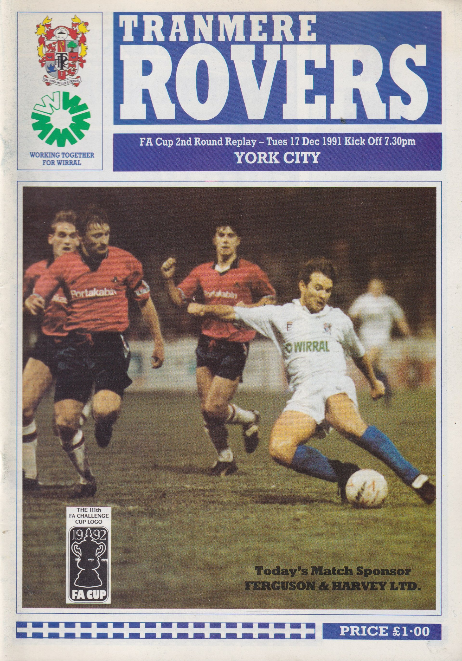 Tranmere Rovers v York City match programme